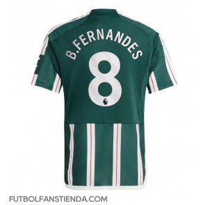 Manchester United Bruno Fernandes #8 Segunda Equipación 2023-24 Manga Corta